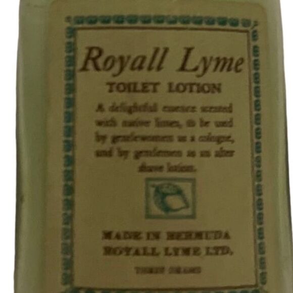 Royall Lyme Antique Toilet Lotion Green Bottle Collector  Vintage Retro - Picture 5 of 6